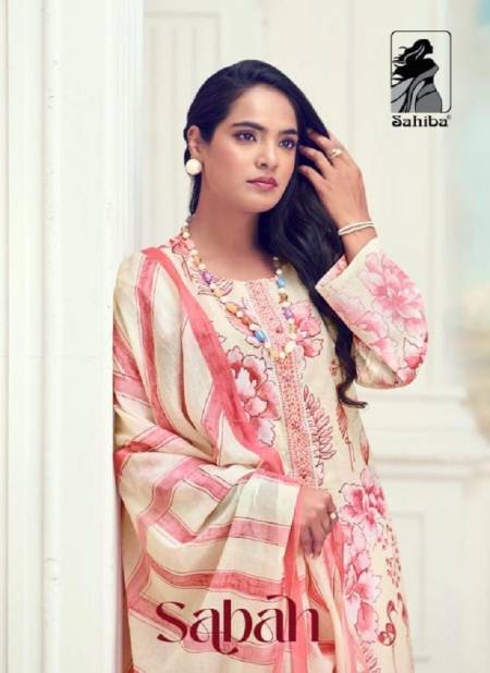 Sabah By Sahiba Embroidery Printed Cotton Dress Material Wholesale Shop In Surat Catalog